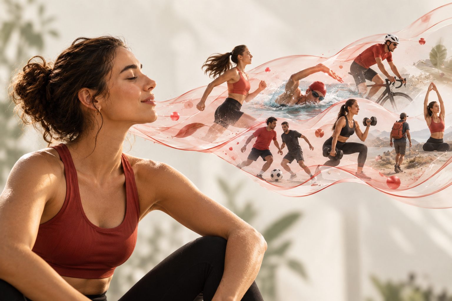 Personas practicando diferentes formas de deporte
