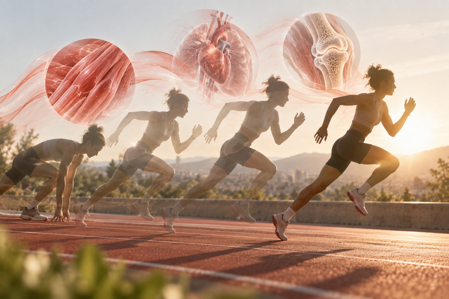 Secuencia de una persona corriendo que representa la adaptación del cuerpo al entrenamiento